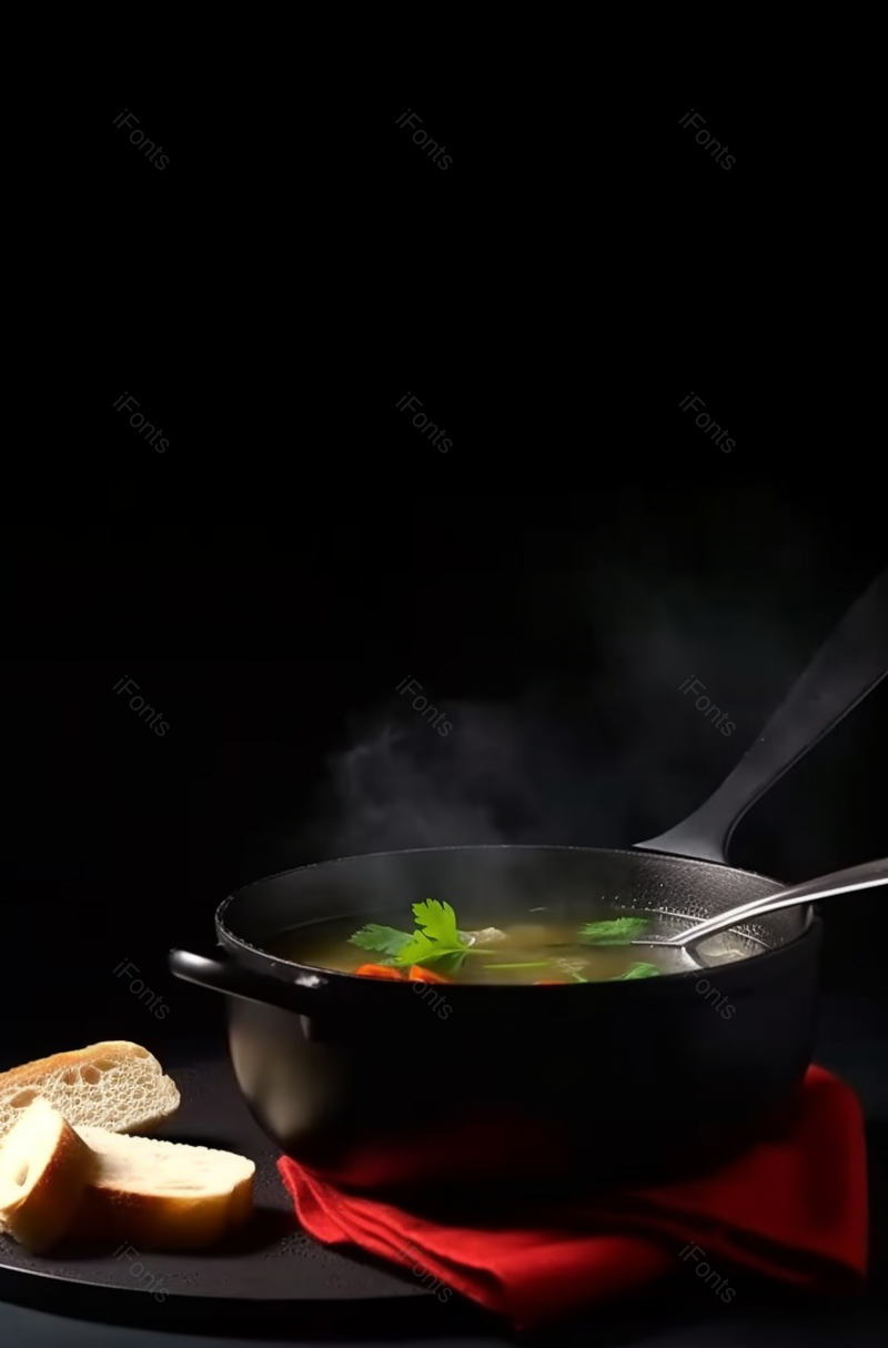 素食蔬菜汤面包片食物摆拍摄影图,高清,摄影图,摄影图片,图片大全,摄影图免费下载